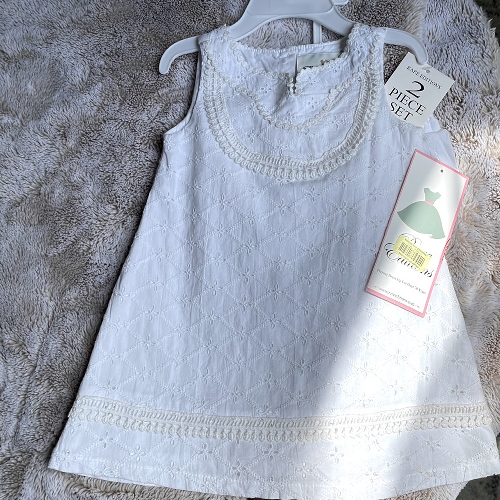 Rare Editions White Dress 12M